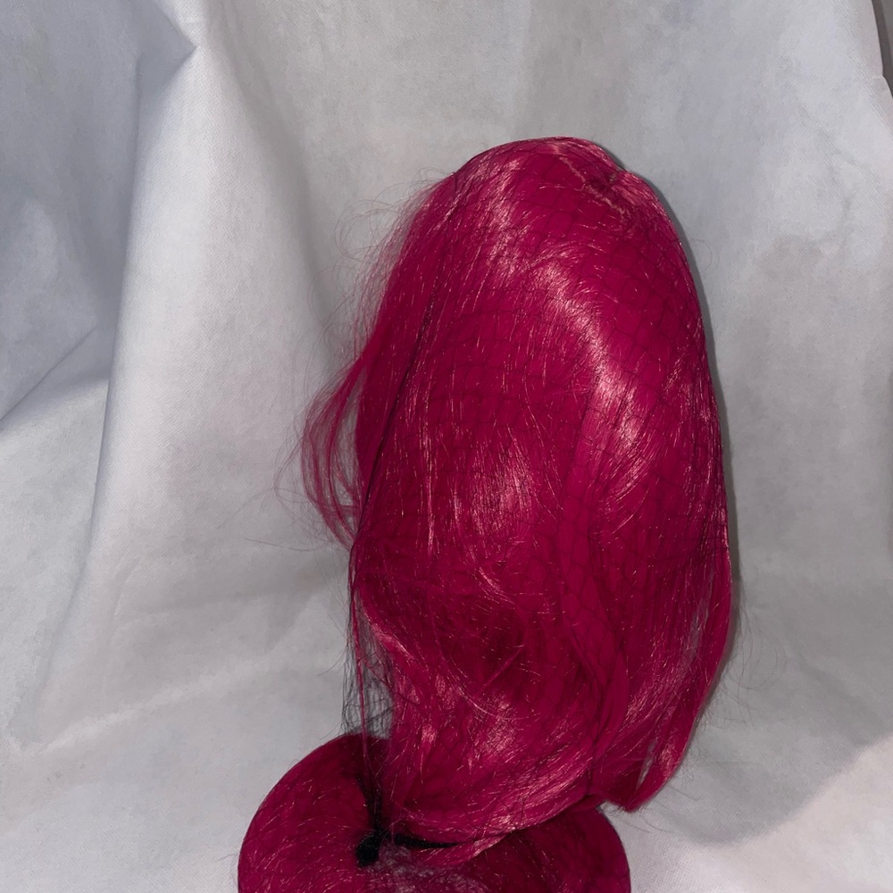 Vibrant Fuchsia Women’s Wig - Synthetic Hair
